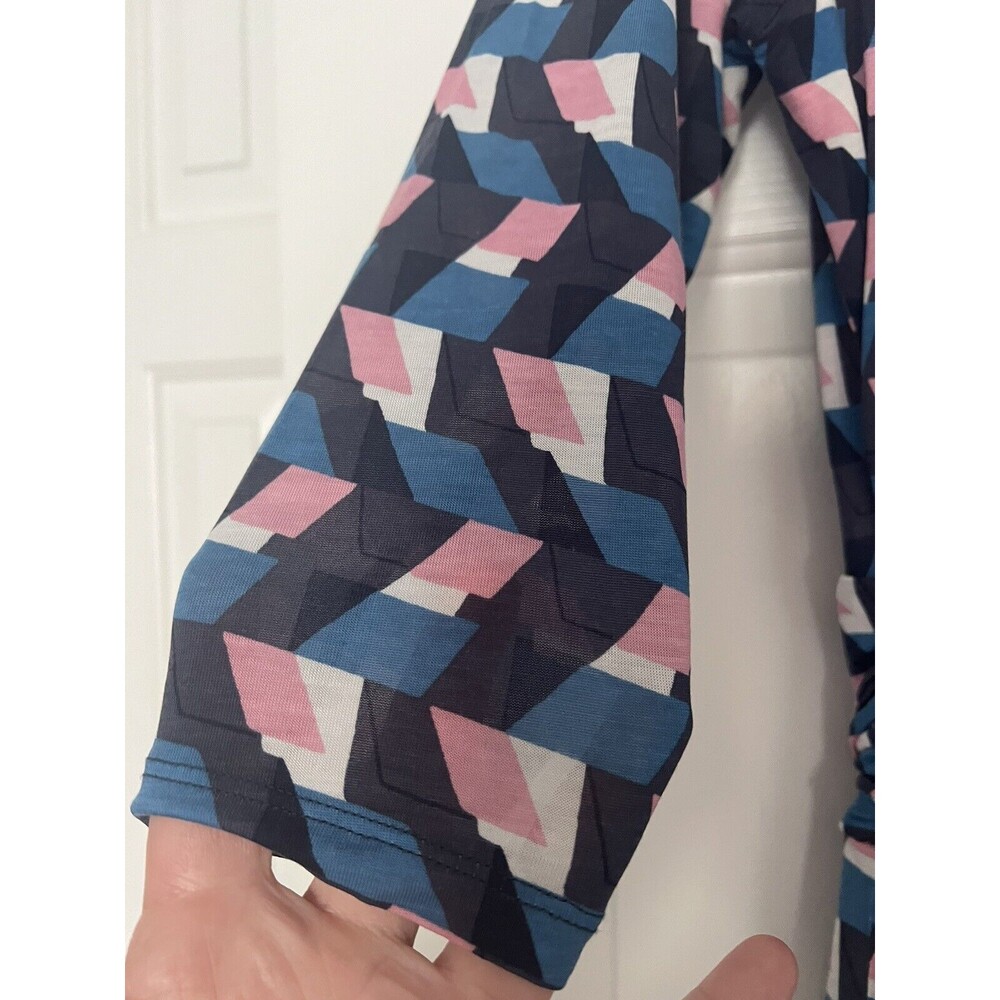 Boden Dress Geometric Print Midi Lined Size 8L Pockets - Picture 5 of 12